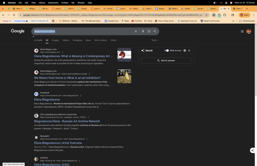 Blagoslavova Elena website performance