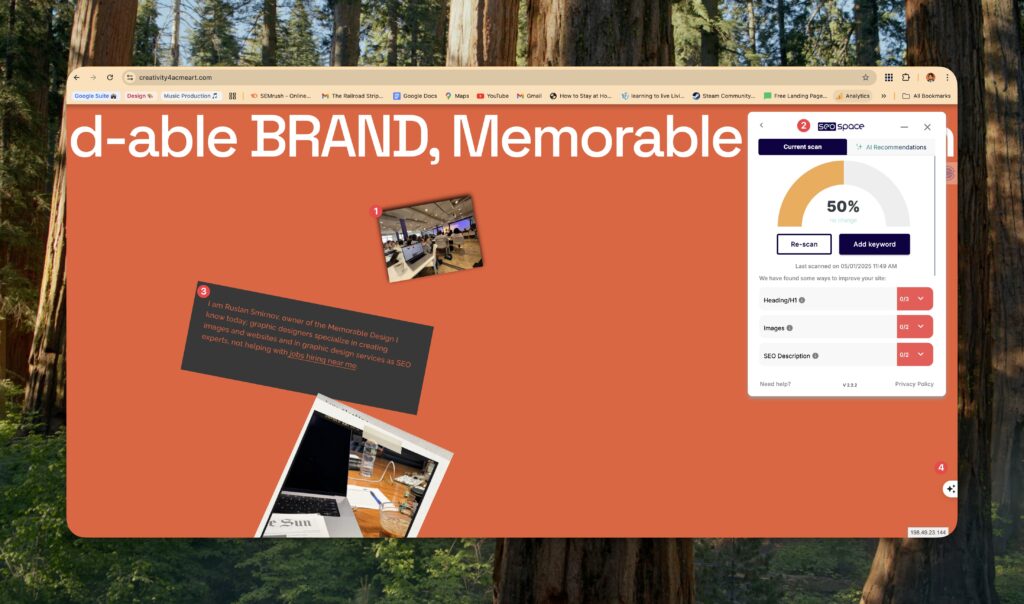 my example of squarespace websites