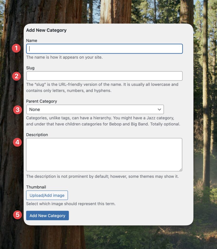 to create categories