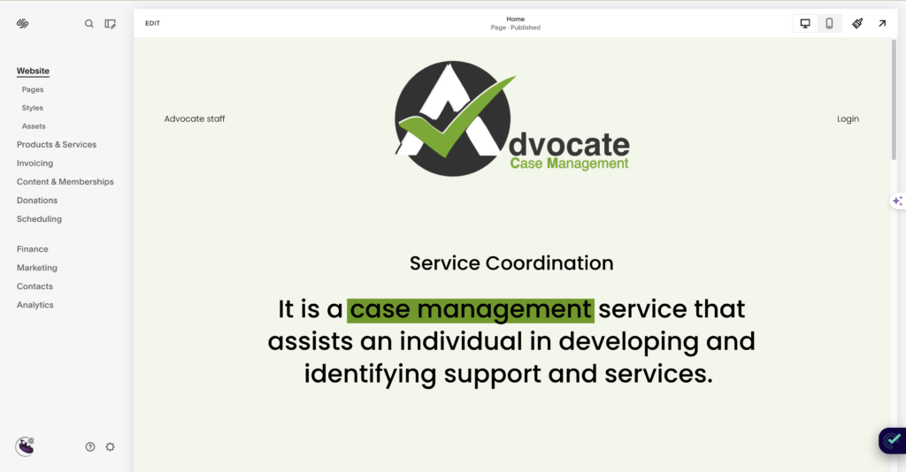 Advocate case management