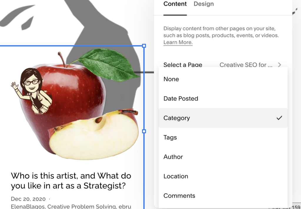 Squarespace category
