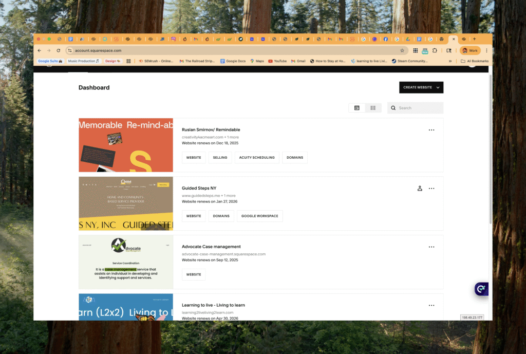 moove existing domain to squarespace