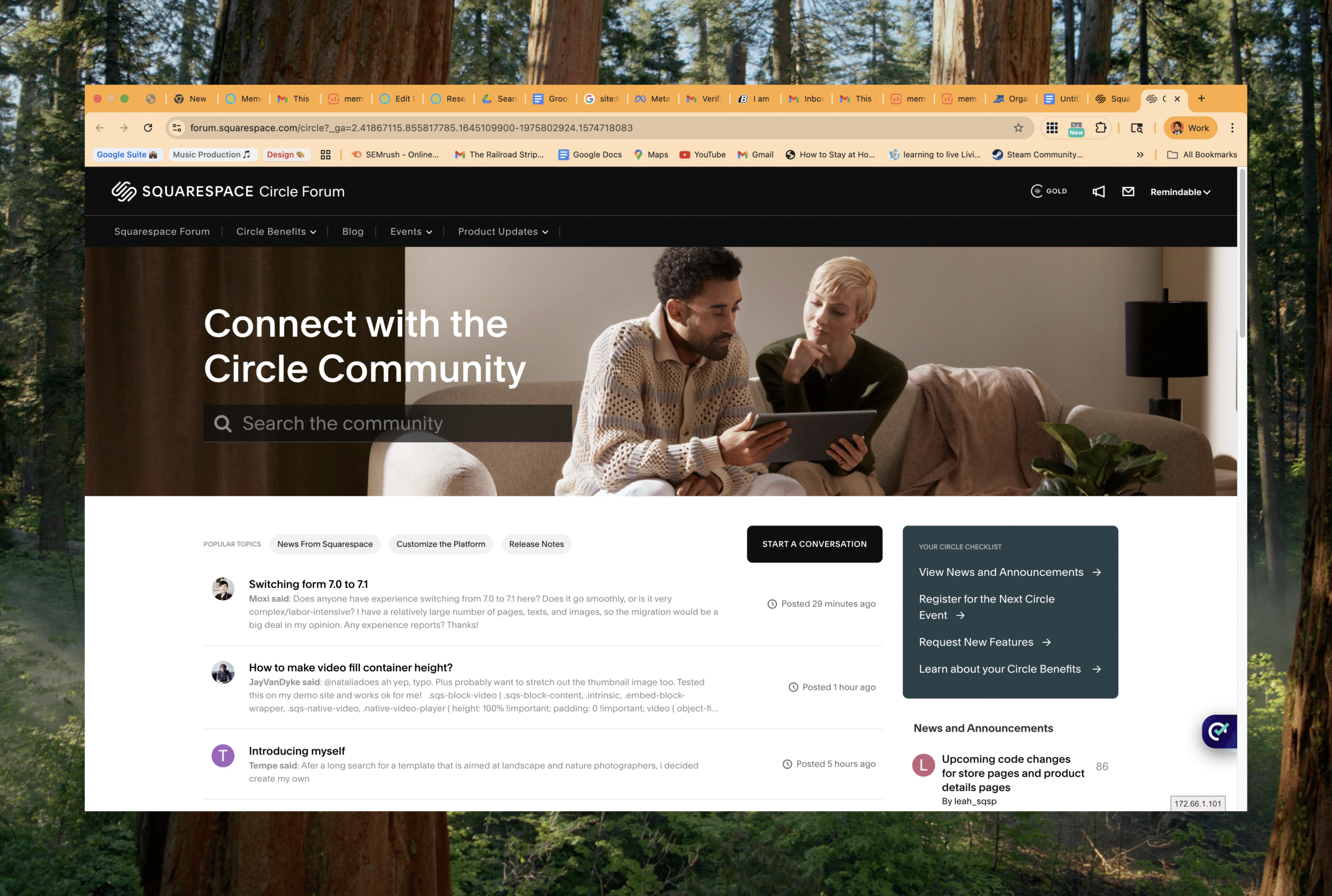 create a forum on squarespace