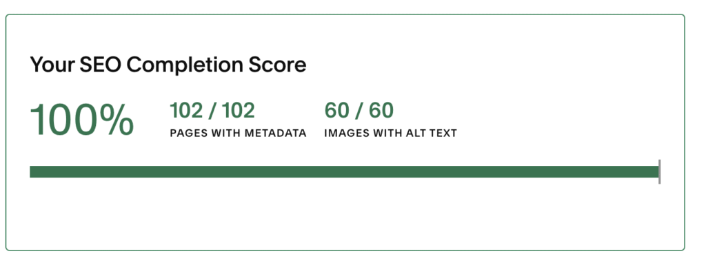 Squarespace
 built in seo  tools 