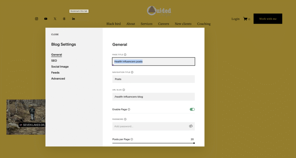 my Health nfluencers posts
